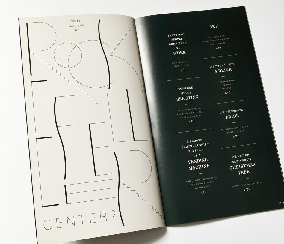 Rockefeller Center, Magazine, Contents Spread