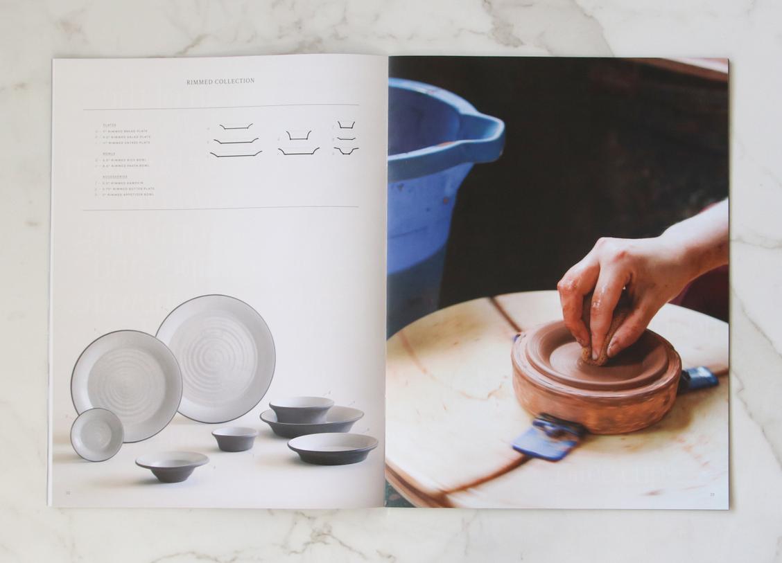 Jono Pandolfi ceramics hospitality catalog rimmed collection