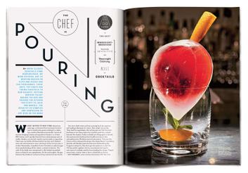 gq magazine spread design cocktails opener