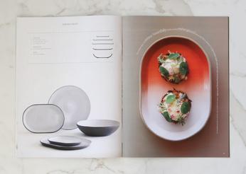 Jono Pandolfi ceramics hospitality catalog serving collection