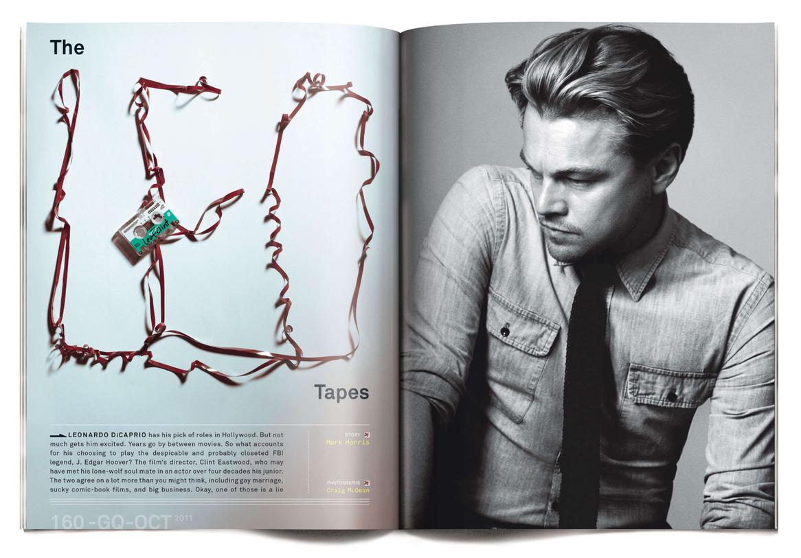 gq magazine spread design leonardo dicaprio