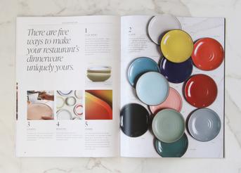 Jono Pandolfi ceramics hospitality catalog customization page