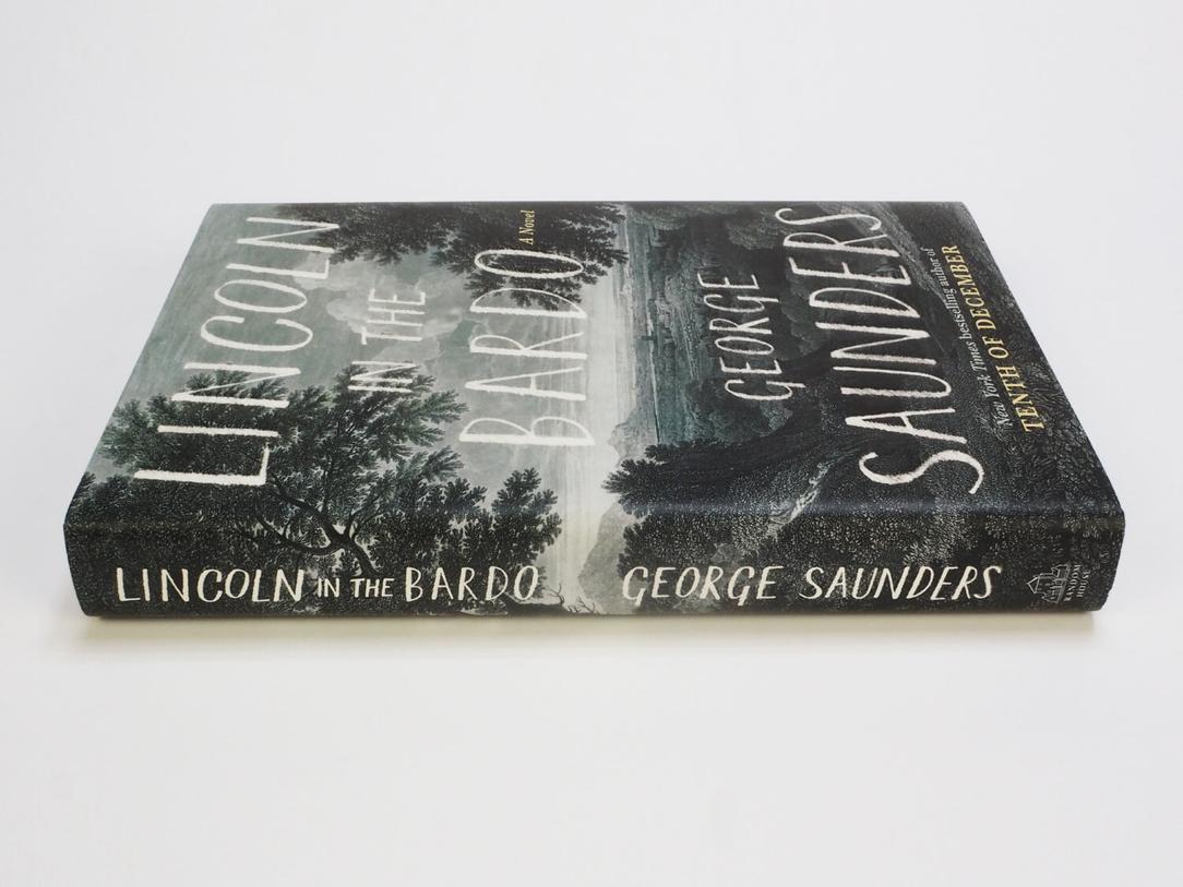 lincoln in the bardo by george saunders book spine