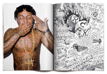 gq magazine spread lil wayne custom type