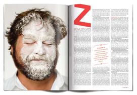 gq magazine spread design zach galifianakis